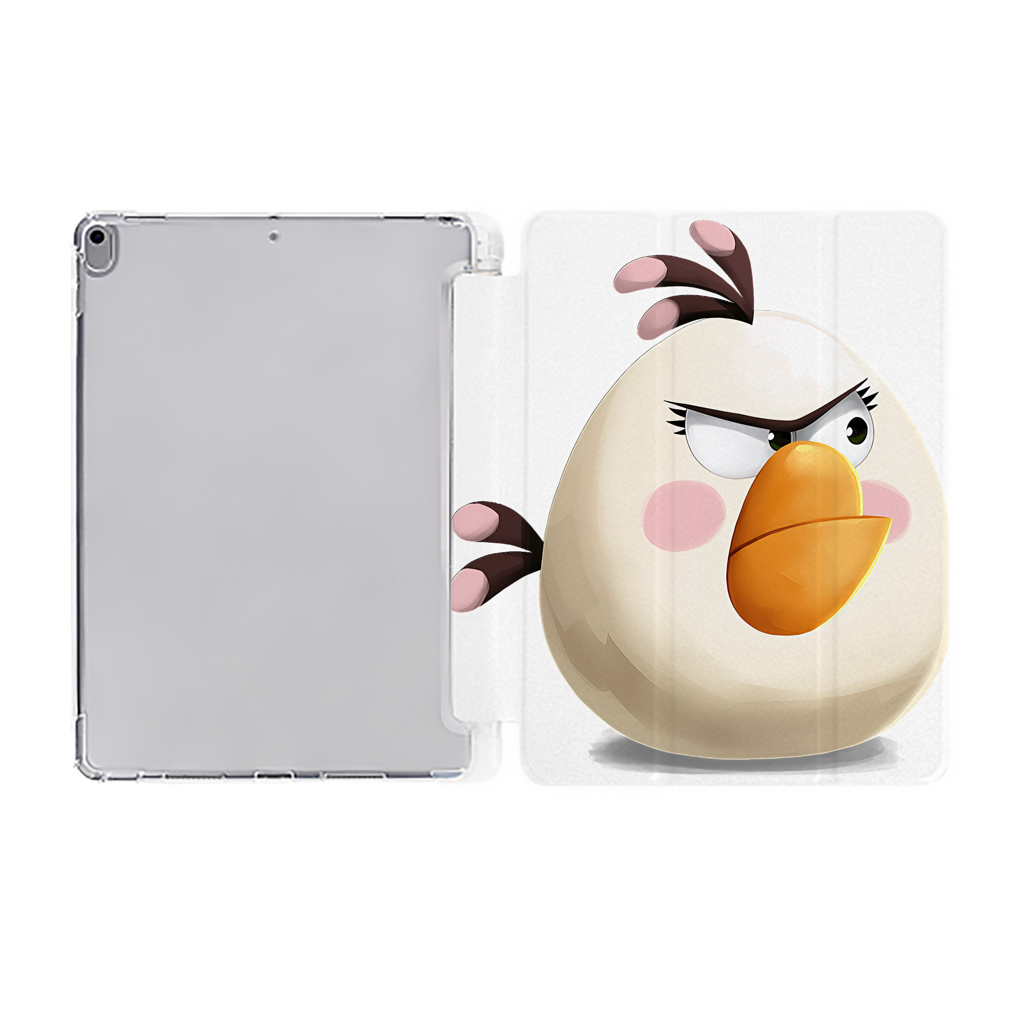 （画像用） Angry Birds アングリーバード IPad ケース ペン収納付き 三つ折りスタンド PUレザー×シリコン 対応機種9.5/10.5/10.9インチ